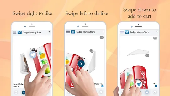 Mobile Swiping Design &amp; Oberlo screenshot