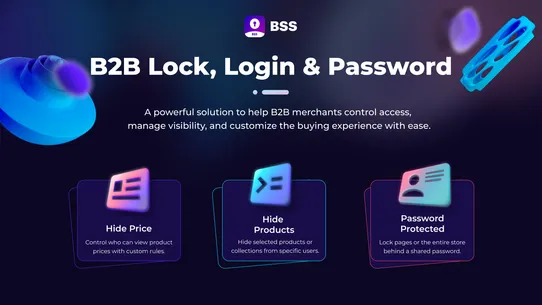 B: B2B Lock, Login &amp; Password screenshot