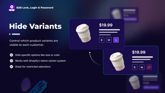 B: B2B Lock, Login &amp; Password screenshot