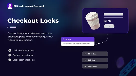 B: B2B Lock, Login &amp; Password screenshot