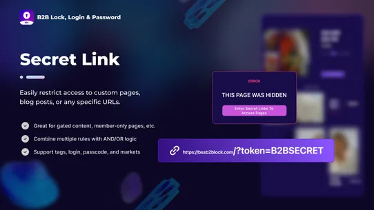 B: B2B Lock, Login &amp; Password screenshot