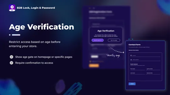 B: B2B Lock, Login &amp; Password screenshot