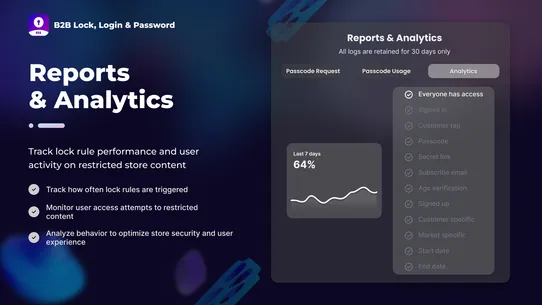 B: B2B Lock, Login &amp; Password screenshot