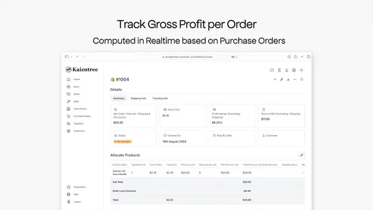 Kaizntree Inventory Management screenshot