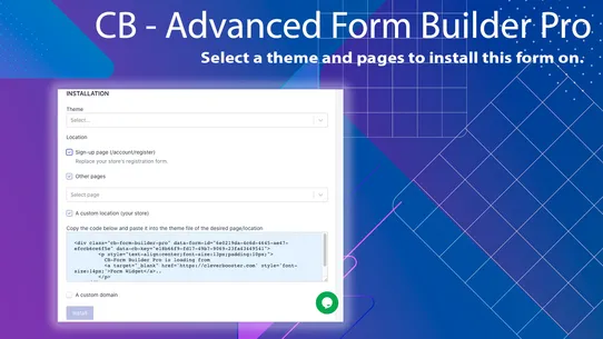 CB ‑ Advanced Form Builder Pro screenshot