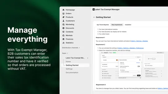 Latori Tax Exempt Manager screenshot