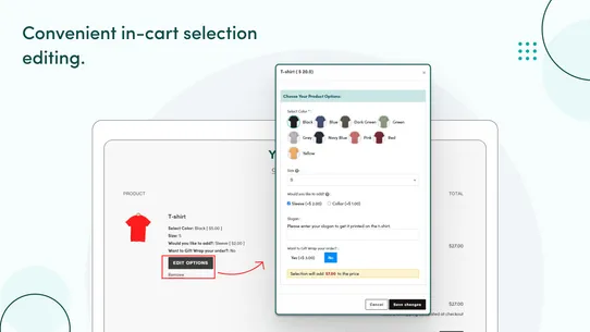 Hulk Product Options screenshot