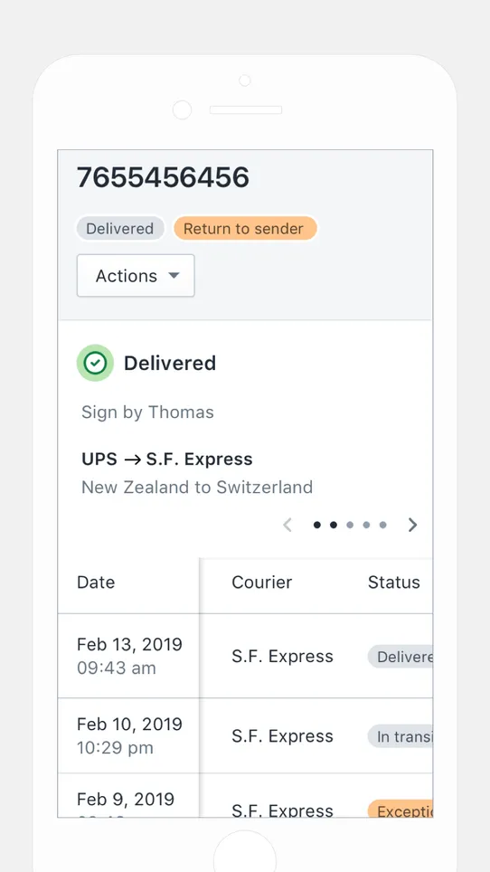 AfterShip Order Tracking screenshot