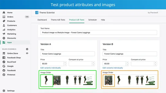 Theme Scientist A/B Testing screenshot