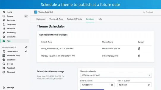 Theme Scientist A/B Testing screenshot