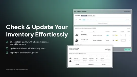 506 EasyScan SKU &amp; Barcode screenshot
