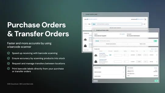 506 EasyScan SKU &amp; Barcode screenshot