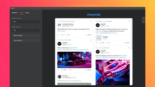 Elfsight Twitter Feed screenshot