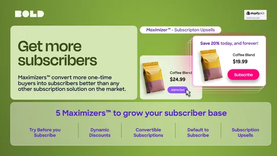 BOLD Subscriptions App screenshot