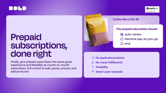BOLD Subscriptions App screenshot