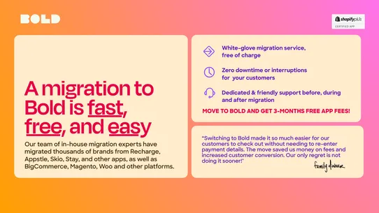 BOLD Subscriptions App screenshot