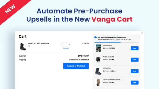 Vanga AI Post Purchase Upsell screenshot