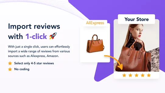 Aliexpress &amp; Amazon Reviews.io screenshot