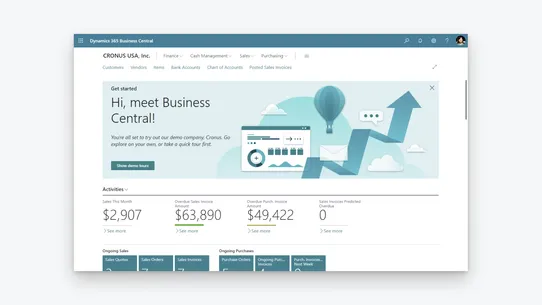 Dynamics 365 Business Central screenshot