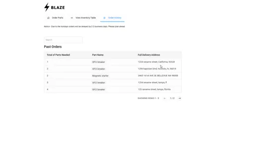 Blaze screenshot