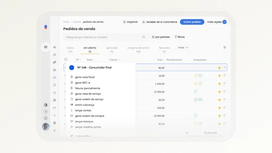Sistema ERP da Olist screenshot