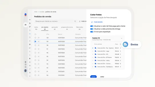 Sistema ERP da Olist screenshot