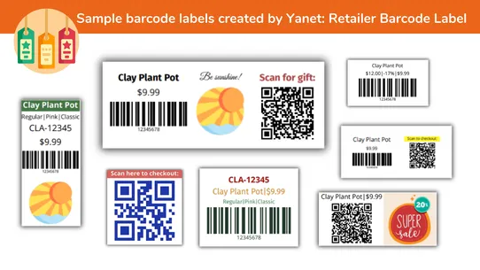 Yanet Retail Barcode Labels screenshot