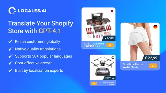 Locales.ai: GPT‑4.1 Translate screenshot