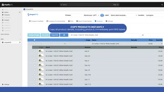 Simple RFID Inventory Solution screenshot