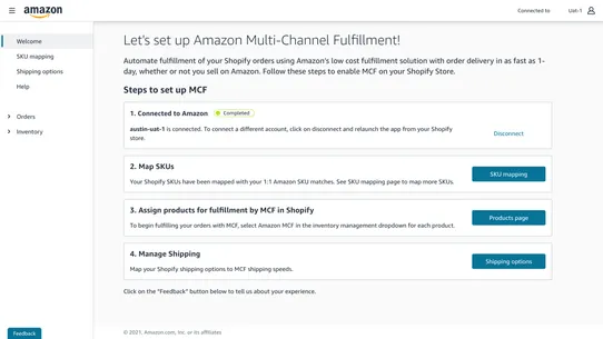 Amazon MCF: US Fulfillment screenshot