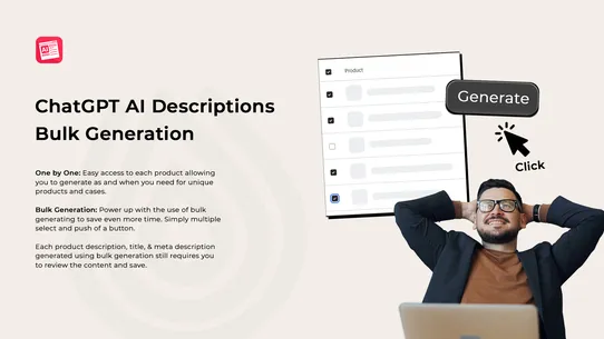 ChatGPT AI Product Description screenshot