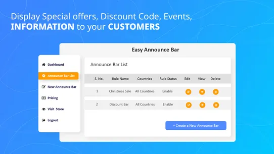 Easy Announce Bar screenshot