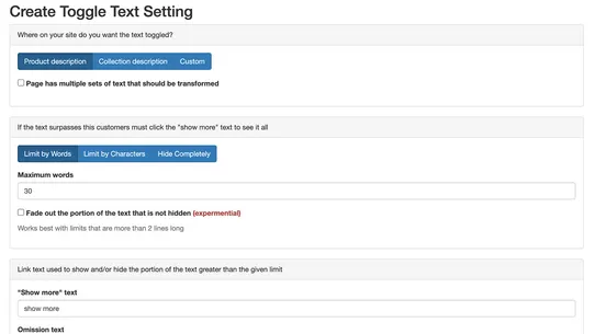 SS: Toggle Description screenshot