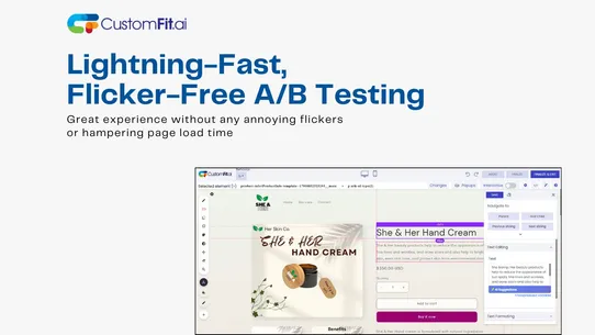 CustomFit AI A/B Testing &amp; CRO screenshot