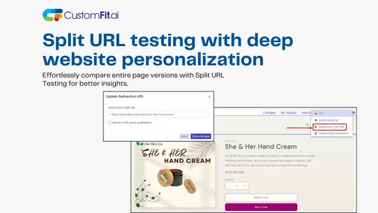 CustomFit AI A/B Testing &amp; CRO screenshot