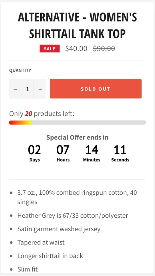 Product Countdown Pro screenshot