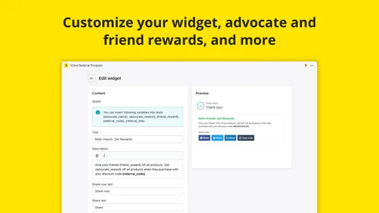 1Click Referral Program screenshot