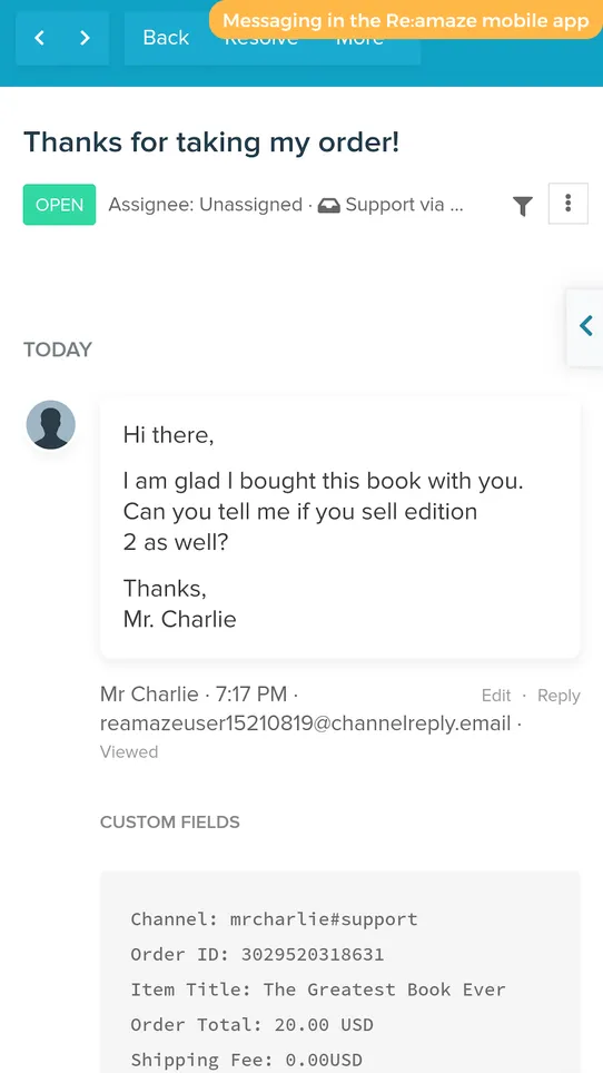 ChannelReply screenshot