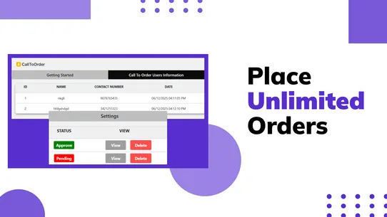 CallToOrder screenshot