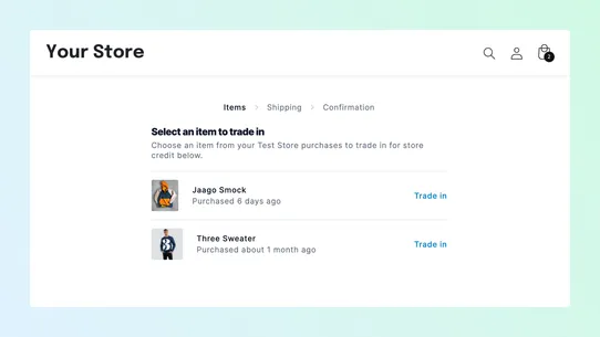 Recommerce screenshot