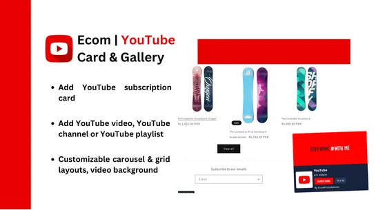 Ecom | Youtube Card &amp; Gallery screenshot