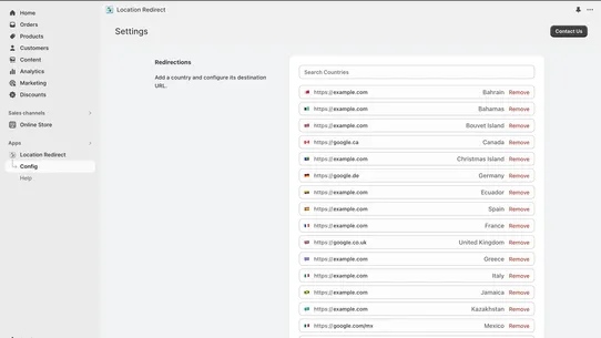Unicorn Location Redirect screenshot