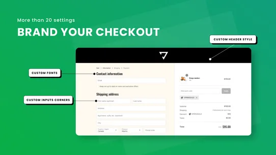 Mgroup Checkout UI Editor screenshot