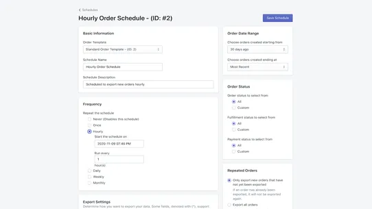 CW: Order Exporter &amp; Scheduler screenshot