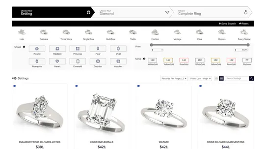 GemFind RingBuilderⓇ screenshot