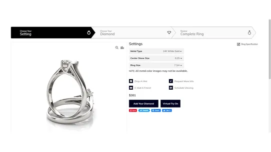 GemFind RingBuilderⓇ screenshot