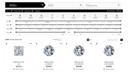 GemFind RingBuilderⓇ screenshot