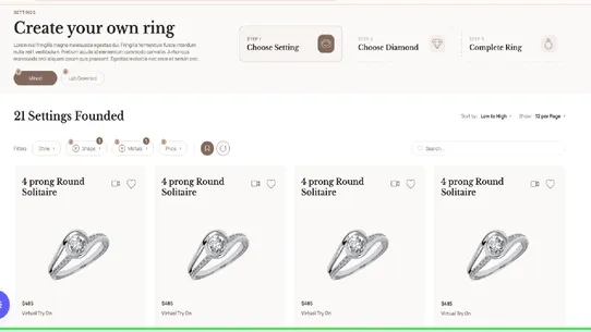 GemFind RingBuilderⓇ screenshot