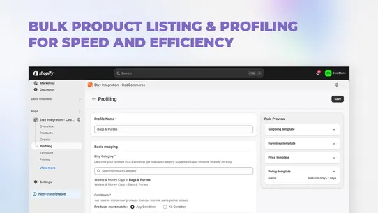 Etsy Integration ‑ CedCommerce screenshot