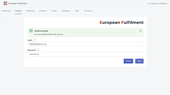 European Fulfilment screenshot